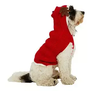 Pets at Home Christmas Cable Knit Antler Dog Jumper