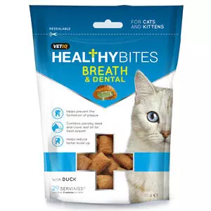 VetIQ Healthy Bites Breath and Dental Cat and Kitten Treats