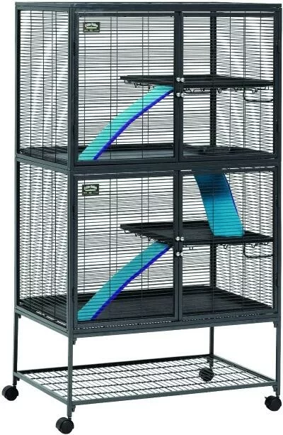 Multi level outlet chinchilla cage